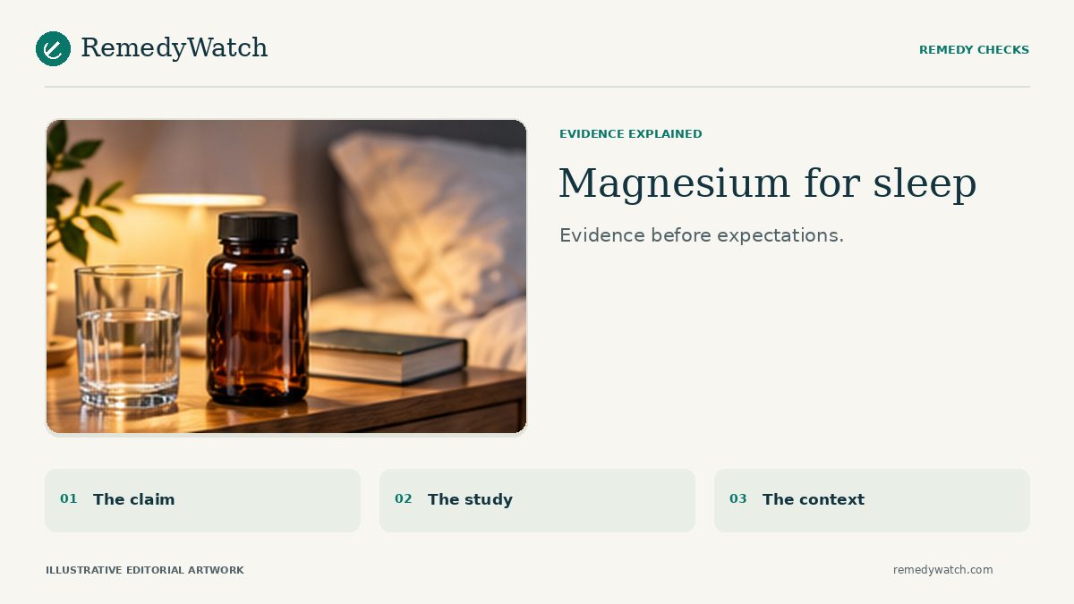 Magnesium for sleep: What does the evidence say?
