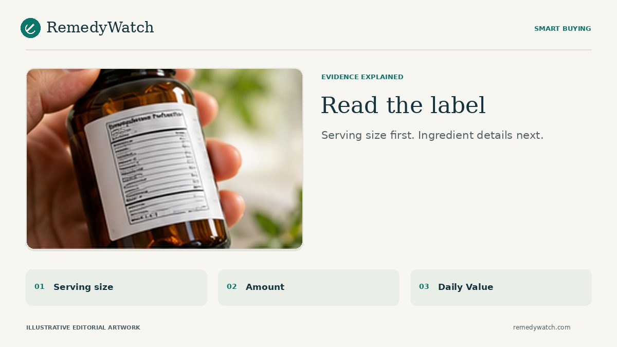 How to read a Supplement Facts label