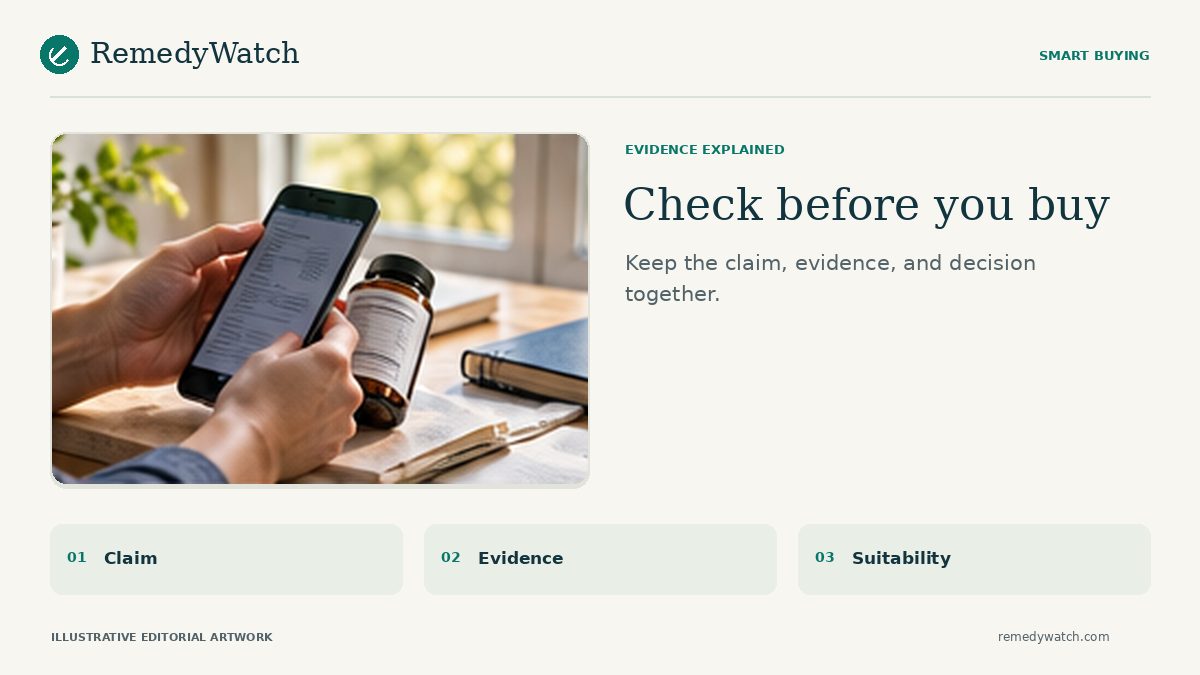 How to check a health-product claim before you buy