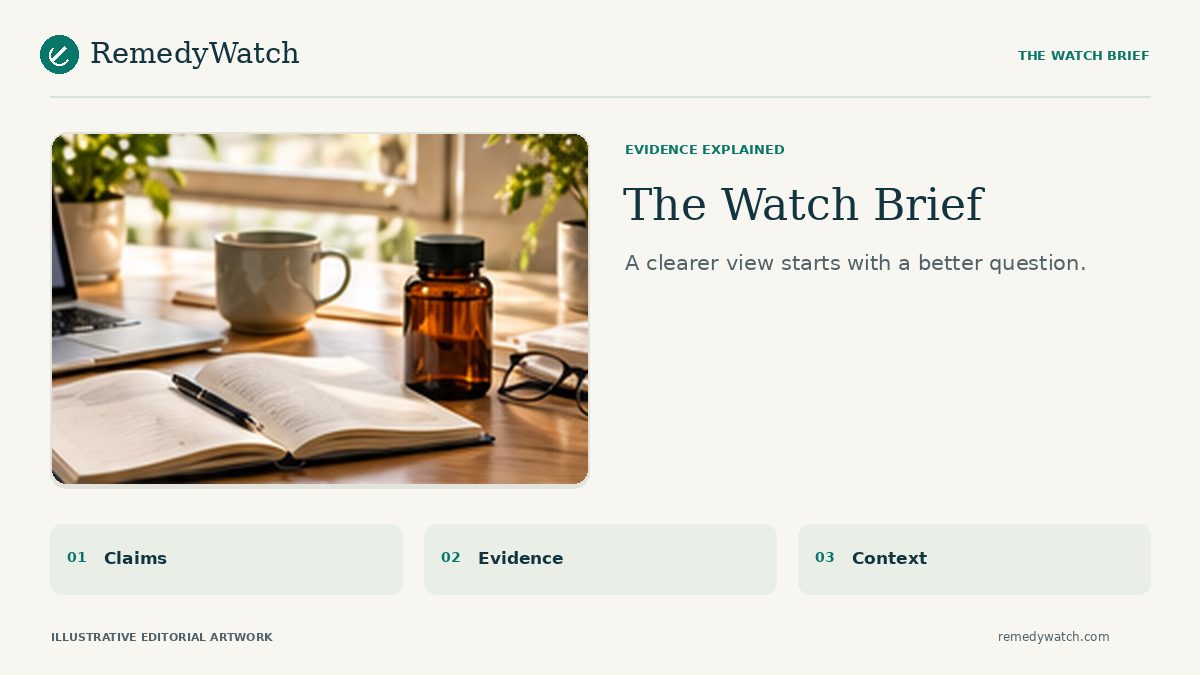 The Watch Brief: a guide to clearer health-product questions